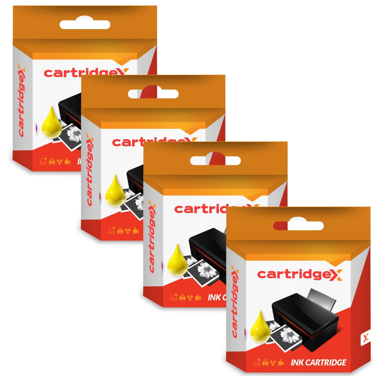 Compatible 4 Yellow Ink Cartridges For Lc1100 Lc980 Brother Dcp-385c Dcp-395cn Dcp-585cw
