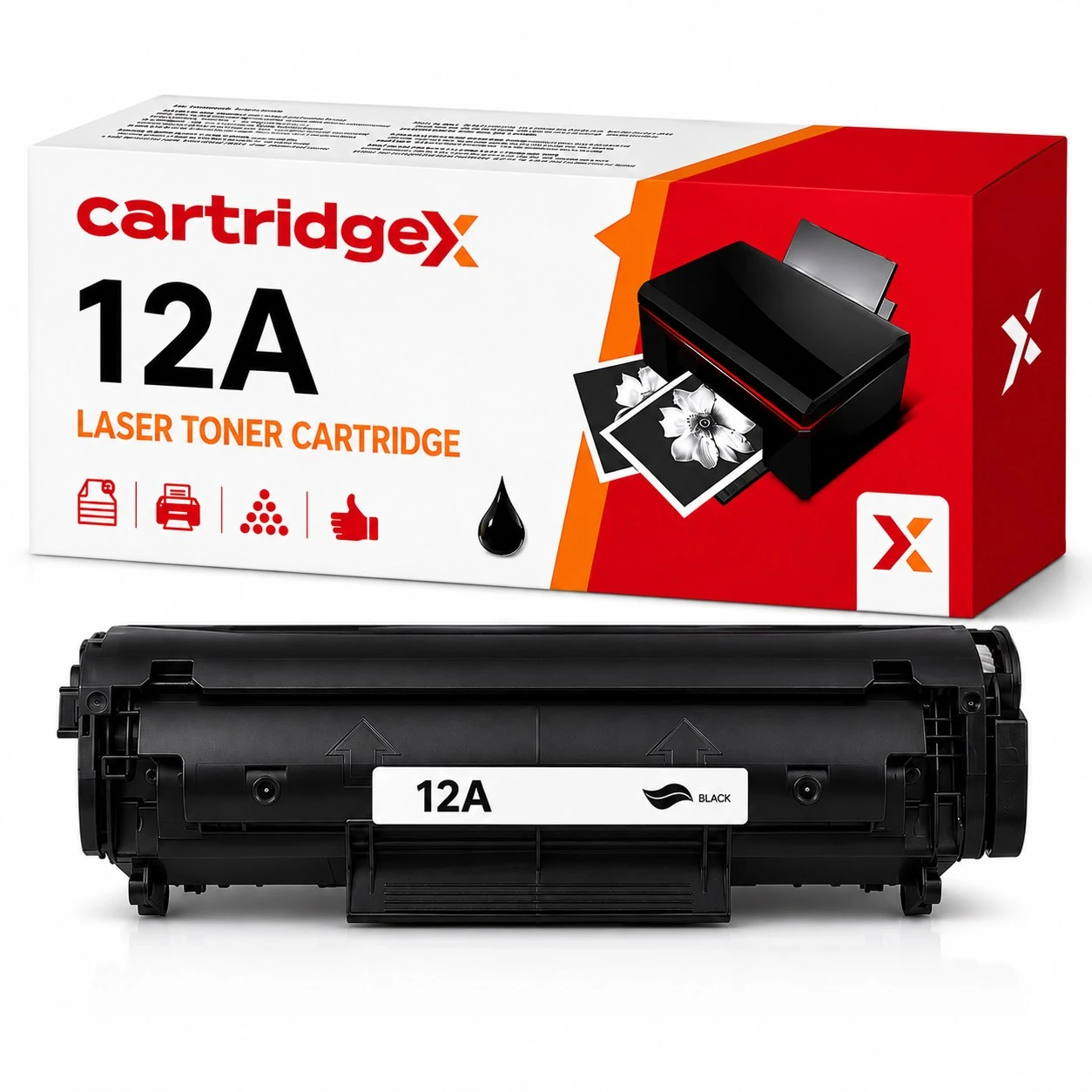 Compatible Black Toner Cartridge Replacement For HP 12A Q2612A 2000 Pages
