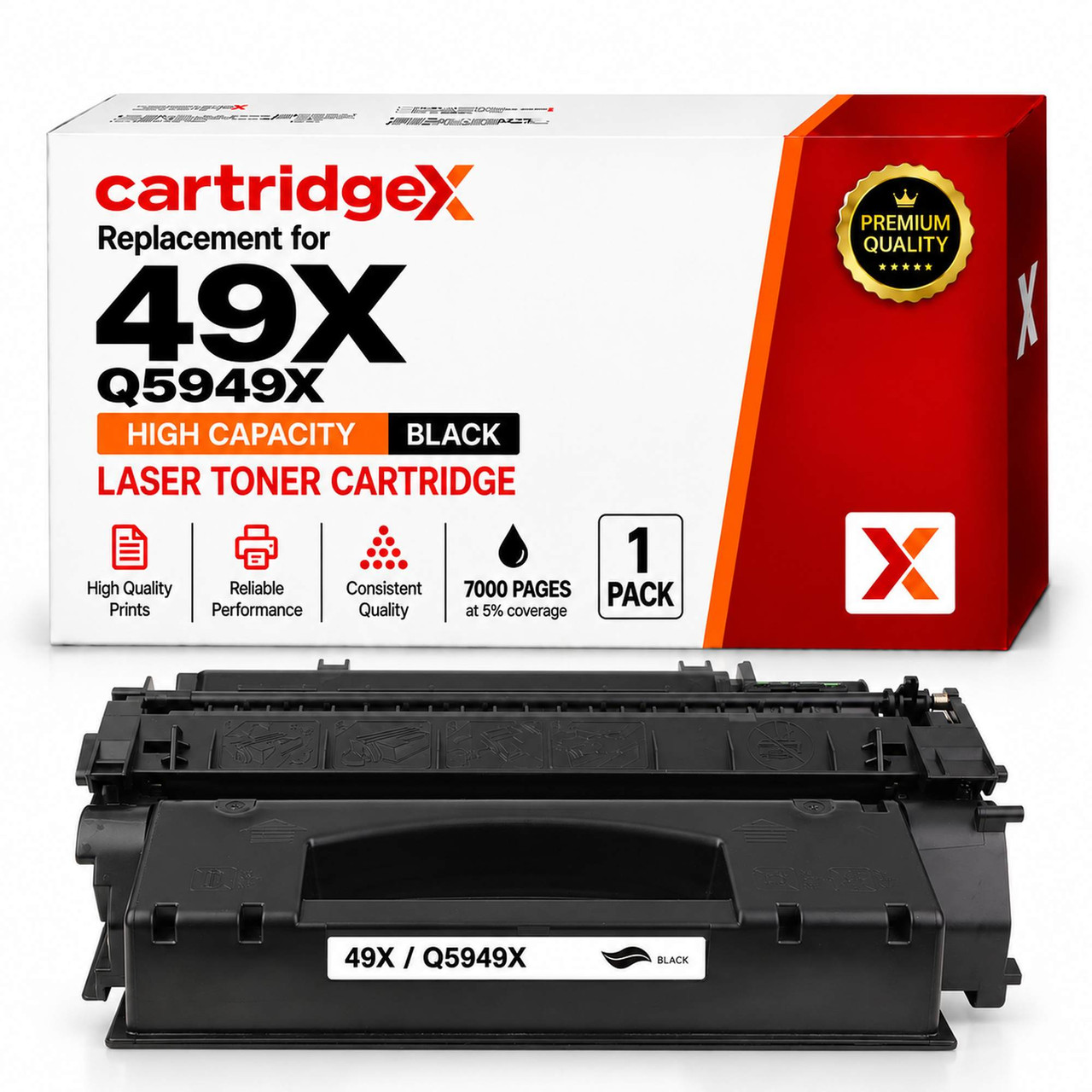 HP 49X Q5949X Compatible High Yield Black Toner for LaserJet 1320 3390 3392 Printers