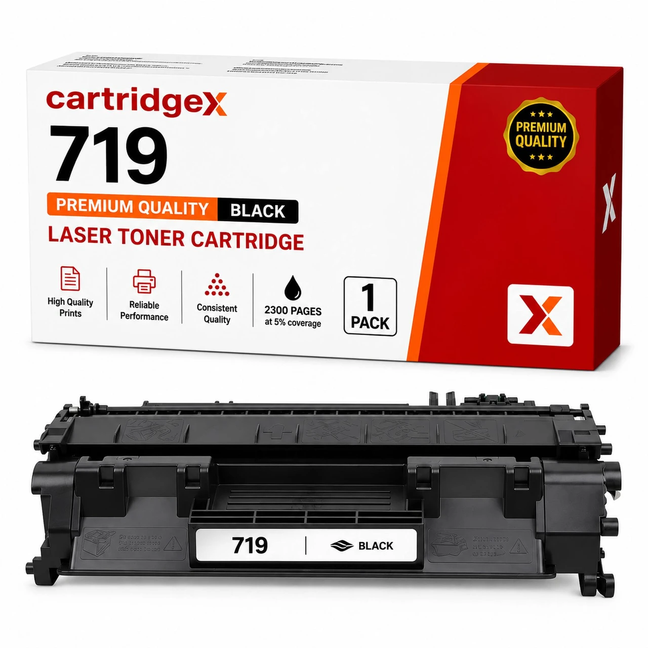 Compatible Canon 719 3479B002AA Black Toner Cartridge 2300 Pages
