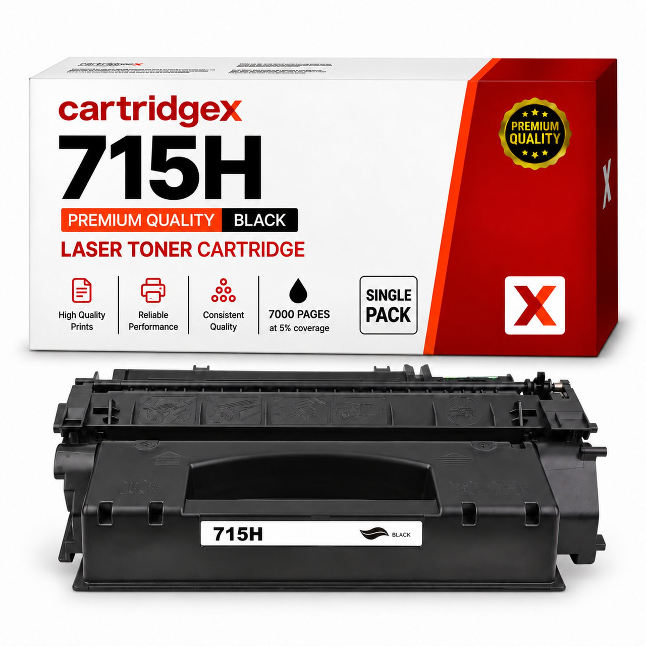Compatible High Capacity Canon 715H 1976B002AA Black Toner Cartridge 7000 Pages