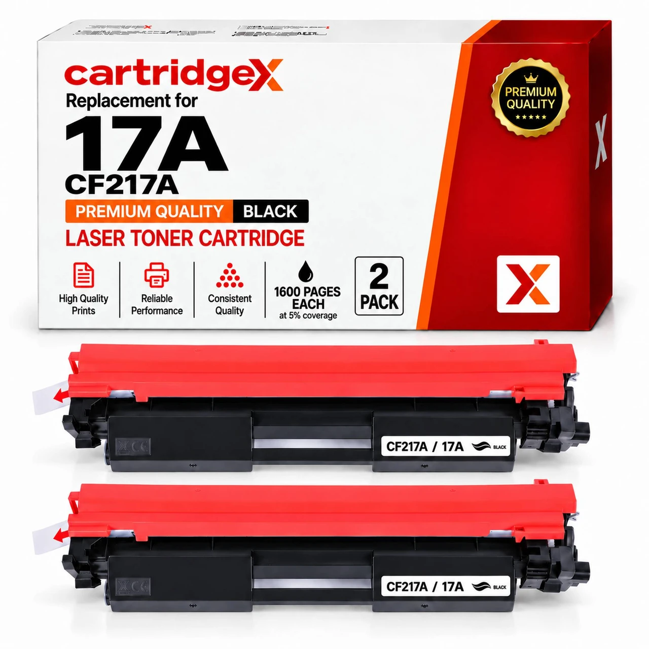 HP 17A CF217A Compatible Black Toner Twin Pack 3200 Pages for LaserJet Pro M102 M130
