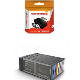 Cartridgex Compatible 8 Ink Cartridge Set, image showing packaging and compatible ink cartridges for Epson Stylus Pro 4000, 7600, 9600 printers.
