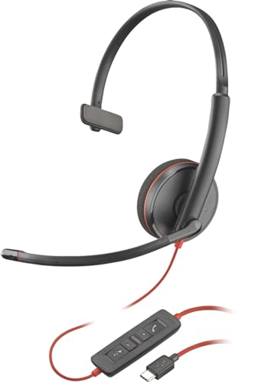 Poly Headphones with Microphone 8X214A6 Black