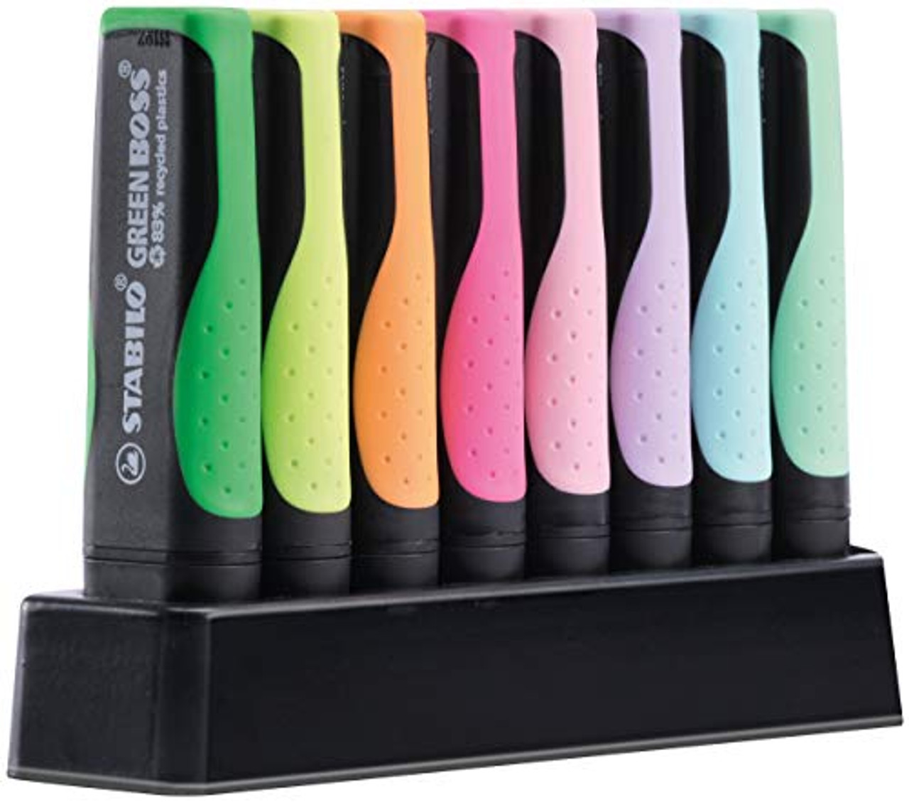 STABILO Eco-Friendly Highlighter GREEN BOSS Pastel - Deskset of 8 - Assorted Colours