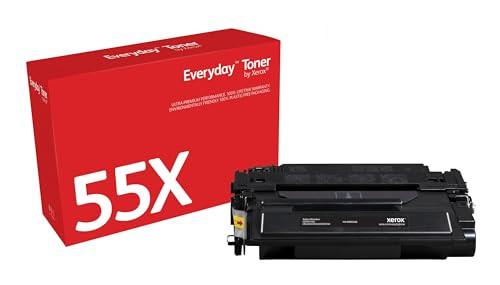 Everyday by Xerox Mono Toner compatible with HP 55X (CE255X), High Capacity