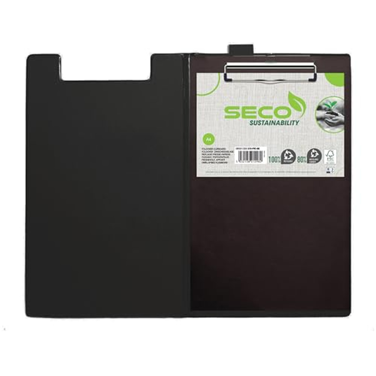 Seco Foldover Clipboard A4+ - Black