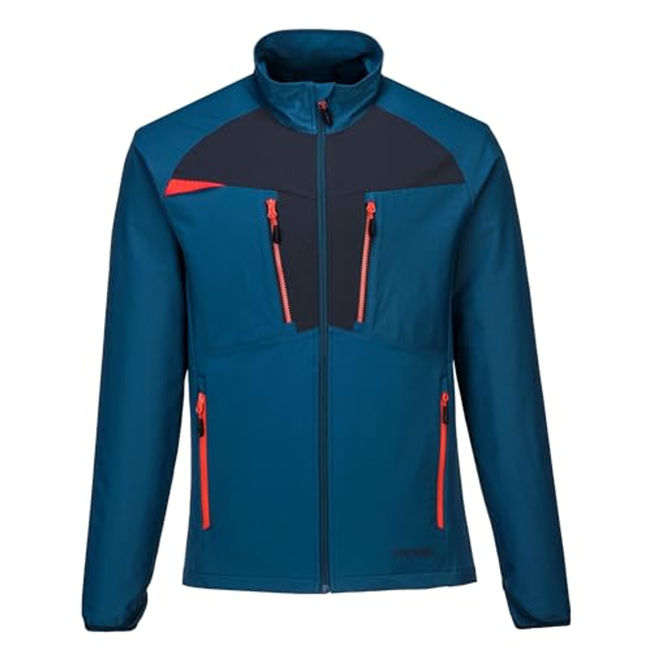 Portwest DX480 Mens Full Zip Soft Shell Jacket - Lightweight Mid Layer Work Jacket Blue, XX-Large