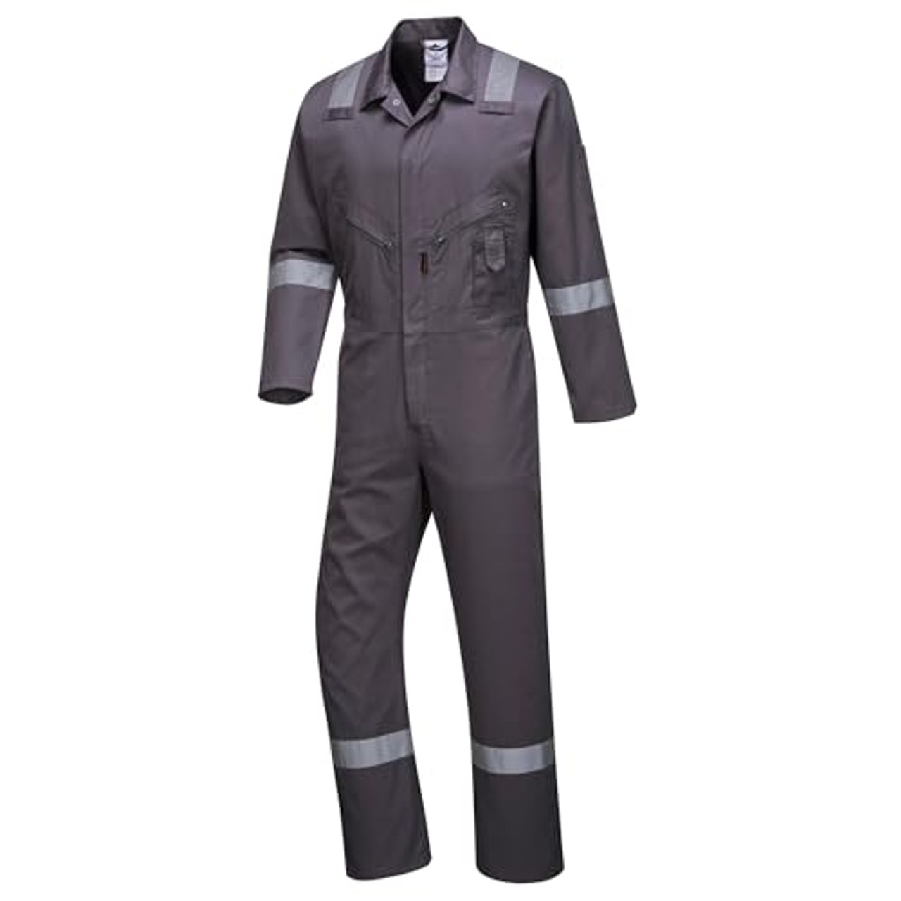 Portwest C814 Iona Lightweight Reflective Cotton Coverall Gray, Small