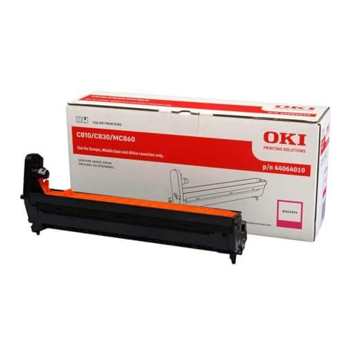 Oki Ep Cartridge for Mc853/Mc873 Printers - Magenta, printer toner cartridge with packaging box.