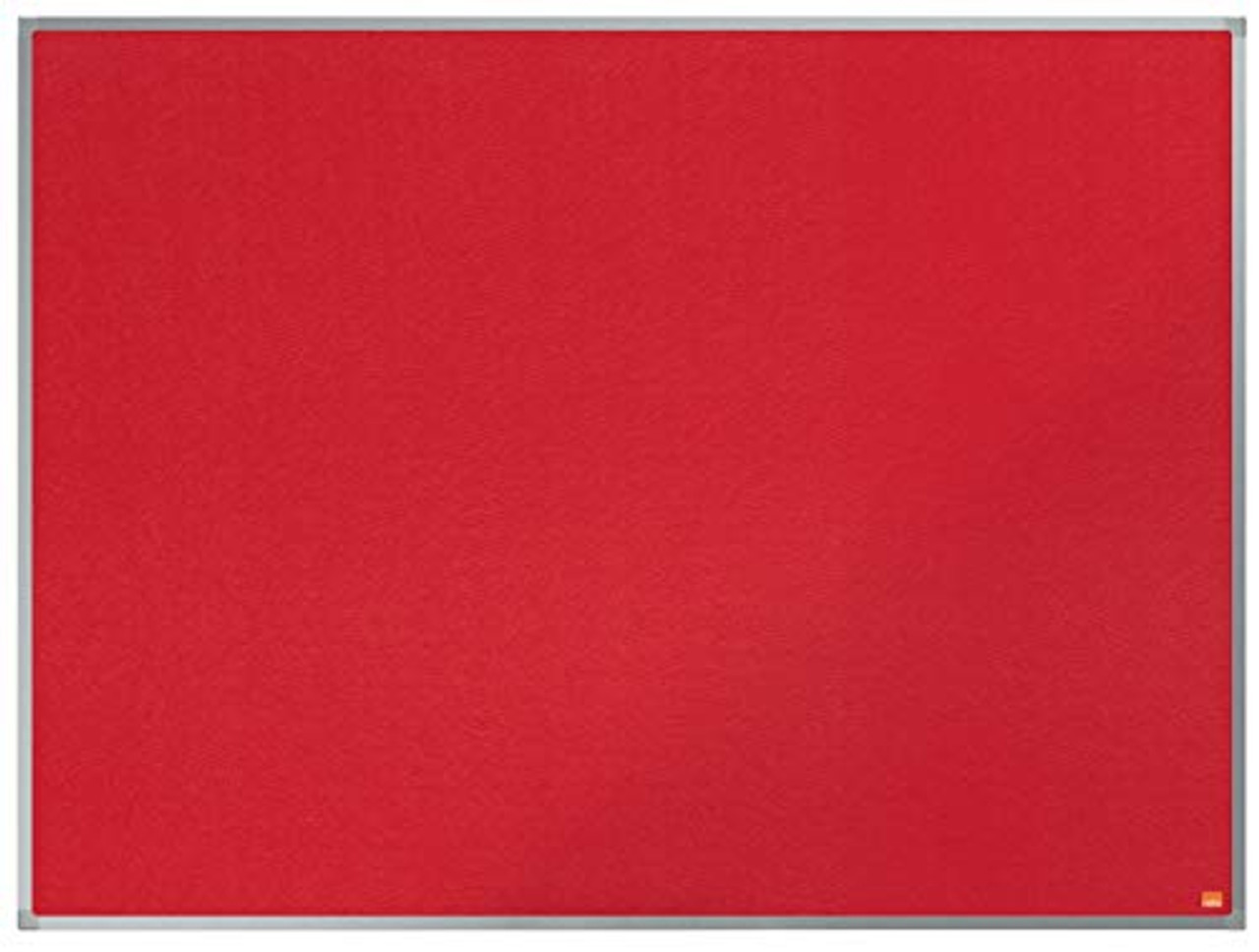Nobo Felt Noticeboard, 1200 x 900 mm, Aluminium Trim, Corner Wall Mounting, Essence Range, Red, 1904067