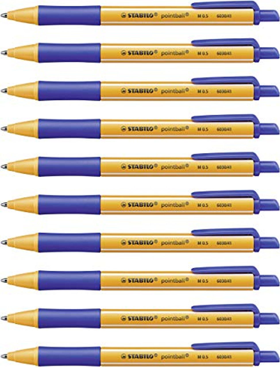 STABILO Ballpoint Pen pointball - Pack of 10 - Blue