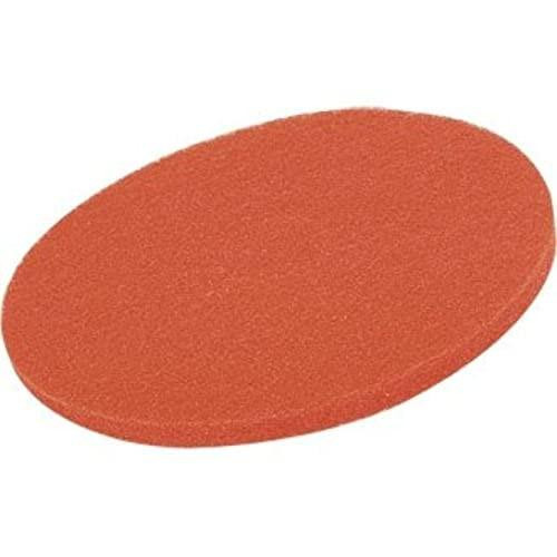 Buffing Pad, 17-inch diameter orange foam buffing pad used for polishing surfaces, box of 5 pads.