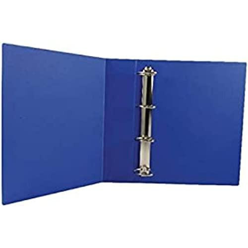 Whitebox 50mm Presentation 4D-Ring Binder - Blue, open blue presentation binder showing the ring mechanism inside.
