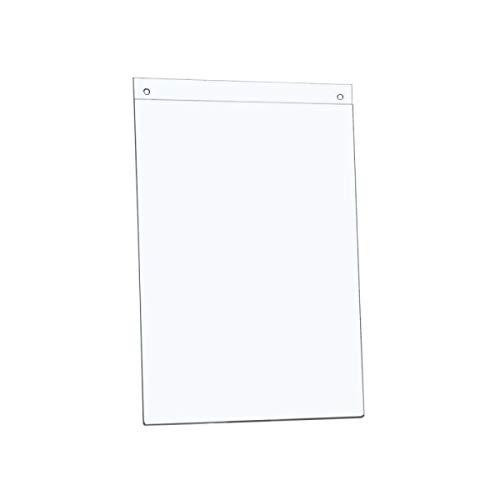 5 Star Office Sign Holder Wall Display Portrait A4 Clear, transparent acrylic wall-mounted sign holder for displaying notices or signs in portrait orientation.