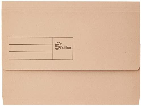 5 Star Document Wallet Half Flap 285gsm Capacity 32mm A4 Buff, beige A4 document wallet with a half flap and capacity for organizing paperwork.