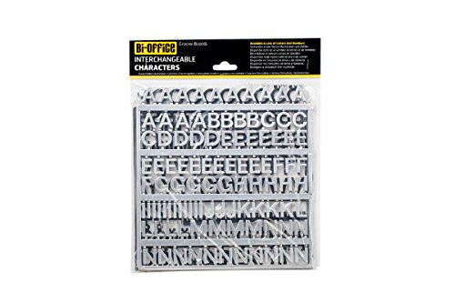 Bi-Office Display 235 Letters 19 mm Pack: Silver