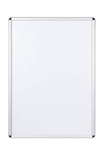 Bi-Office Curled Snap Display Frame A0, front view of a sleek, clear A0-sized display frame with curled edges for easy poster changes.