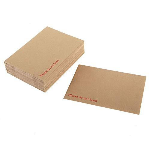 Q-Connect C3 Envelope 450x324mm Board Back Peel and Seal 115gsm Manilla, pack of 50 envelopes with one envelope open showing the peel and seal flap and red 'Please do not bend' printing.