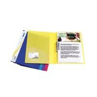 Rapesco Clamp Binder A4 Assorted Pack of 10, colorful assorted binders with clip mechanism for organizing documents and papers.