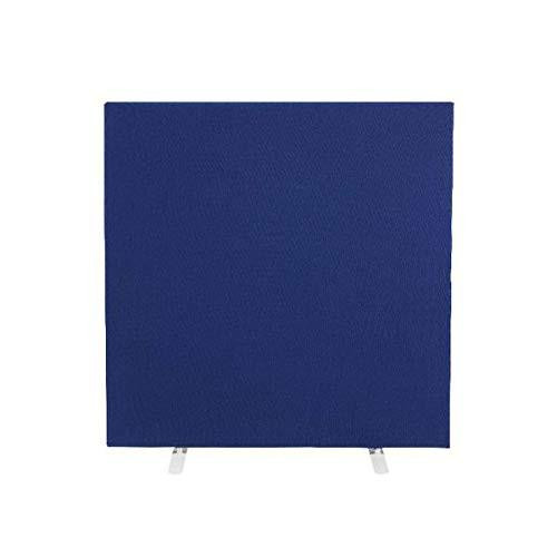 Jemini Partition, One Size, blue fabric-covered portable room divider or partition with metal legs for office or home use.