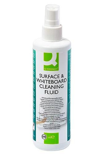 Q-Connect 250 ml Whiteboard Surface Cleaner, spray bottle for cleaning whiteboards and dry erase surfaces.