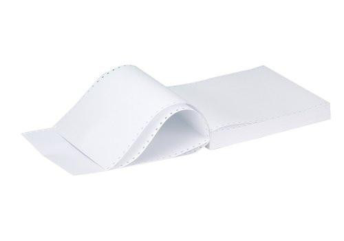 Q-Connect 11x9.5 Inches 2-Part NCR White and Pink Plain Listing Paper, blank white and pink carbonless business form sheet with two-part design