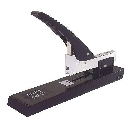 Q-Connect Heavy Duty Stapler KF02293 - Black, professional black and white heavy-duty stapler for high-volume stapling tasks.