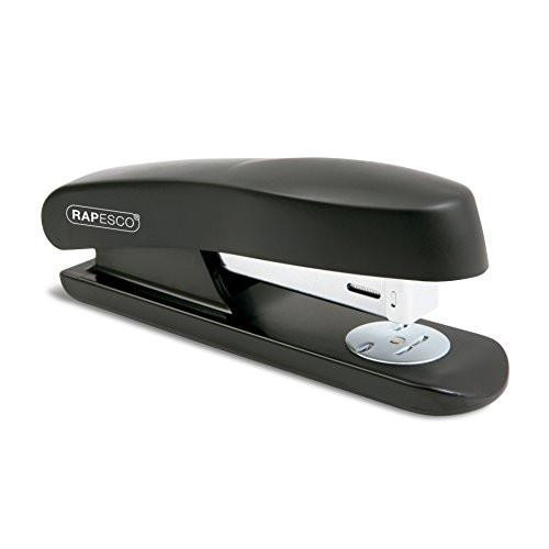 RAPESCO R60260B1 Puffa Half Strip Stapler, 20 Sheet Capacity, Black, front view of the stapler showing the design and build.