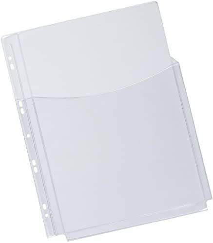 Q-Connect Expanding Punched Pocket 3/4 Length Front A4, transparent plastic pocket for document storage shown in the image.