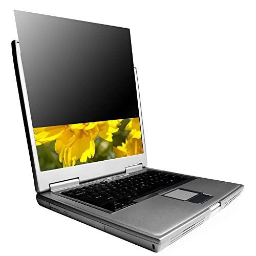 Widescreen Privacy Screen Filter for Notebook, 14.1'', 16:10, attached to a silver laptop with keyboard and screen