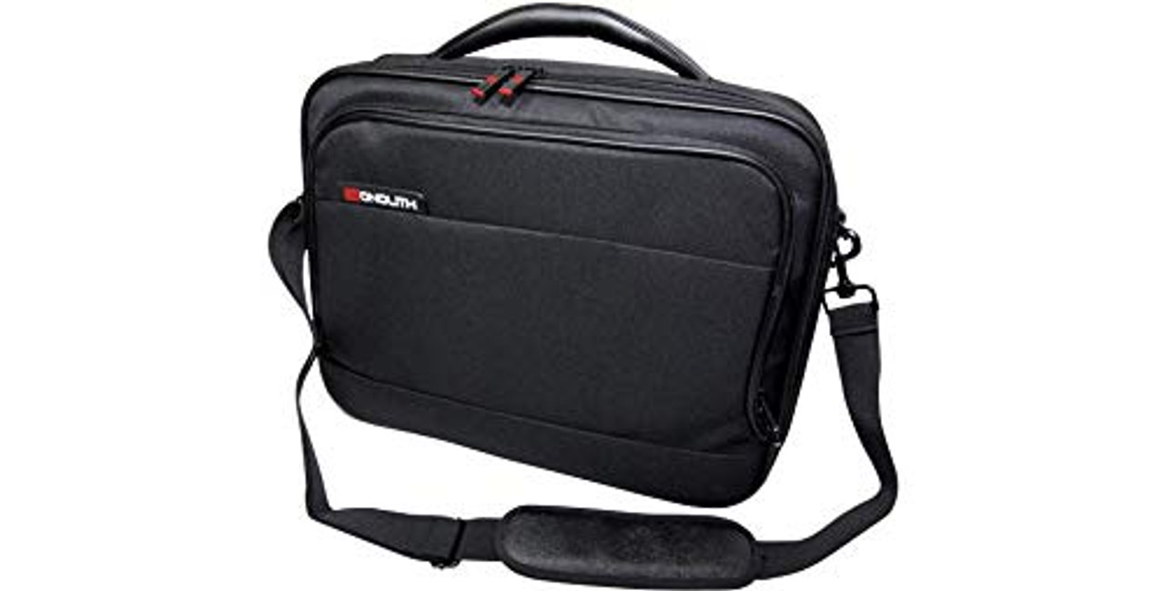 Monolith New Nylon Computer Case with Organiser and Document Pocket PU Trim for 15.4 inch Black Ref 2341