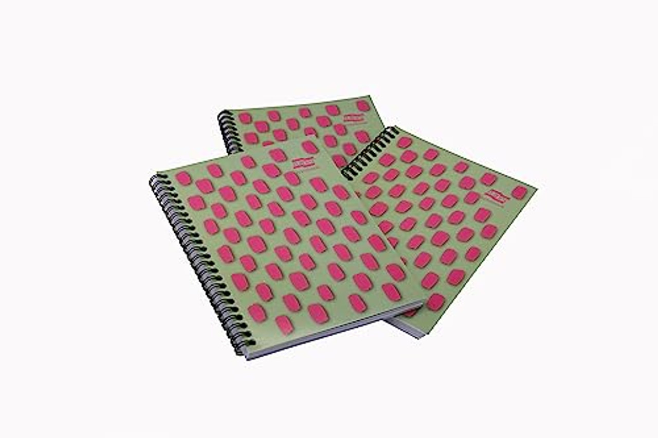 Exacompta Europa Splash - Ref EU1503Z Wirebound Notebooks, Bright Cover, 160 Lined Pages, A4+ Size with Micro-Perforated Pages, Pack of 3 Pink/Green Cover
