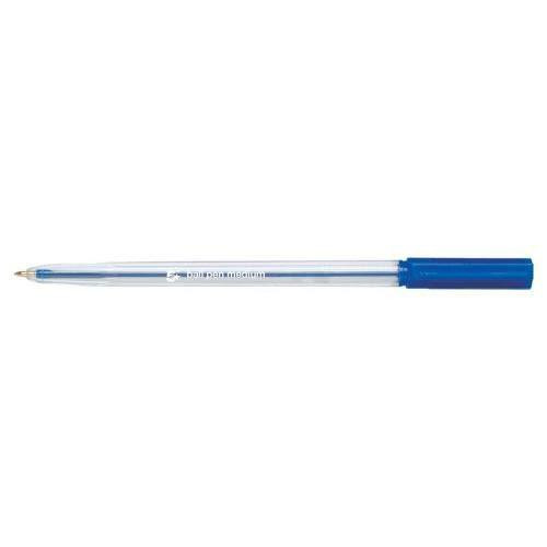 5 Star Office 938651 1.00/0.77 mm Medium Clear Barrel Tip Line Ball Pen - Blue, pack of 20, with transparent barrel and blue ink