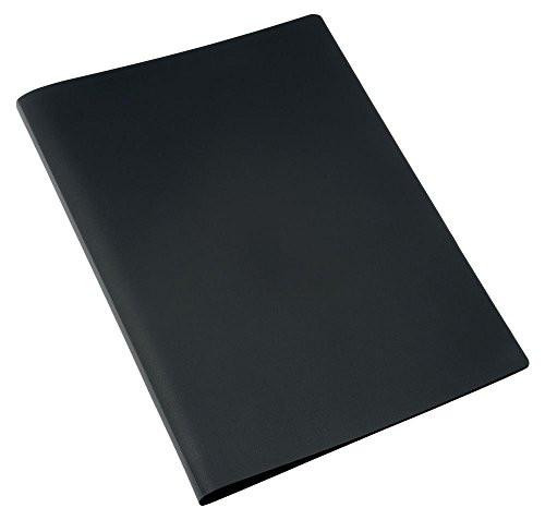 5 Star Display Book Soft Cover Lightweight Polypropylene 40 Pockets A4 Black, product image of a black paperback display book with 40 transparent pockets for documents.