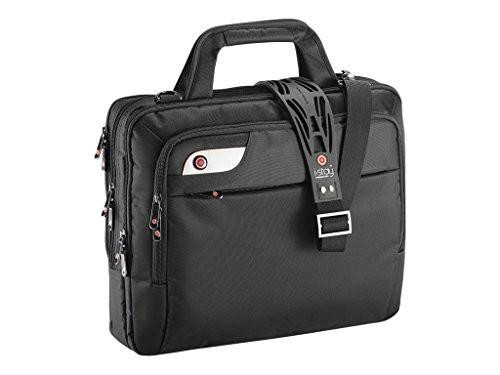 i-stay Laptop bag, 15.6 inch Business Computer Laptop Case, Unisex Spacious Laptop Sleeve Shoulder Messenger Bag for Women and Men, Universal Nylon Briefcase Bag for Computer/Notebook-Black, black laptop briefcase with handles and shoulder strap.