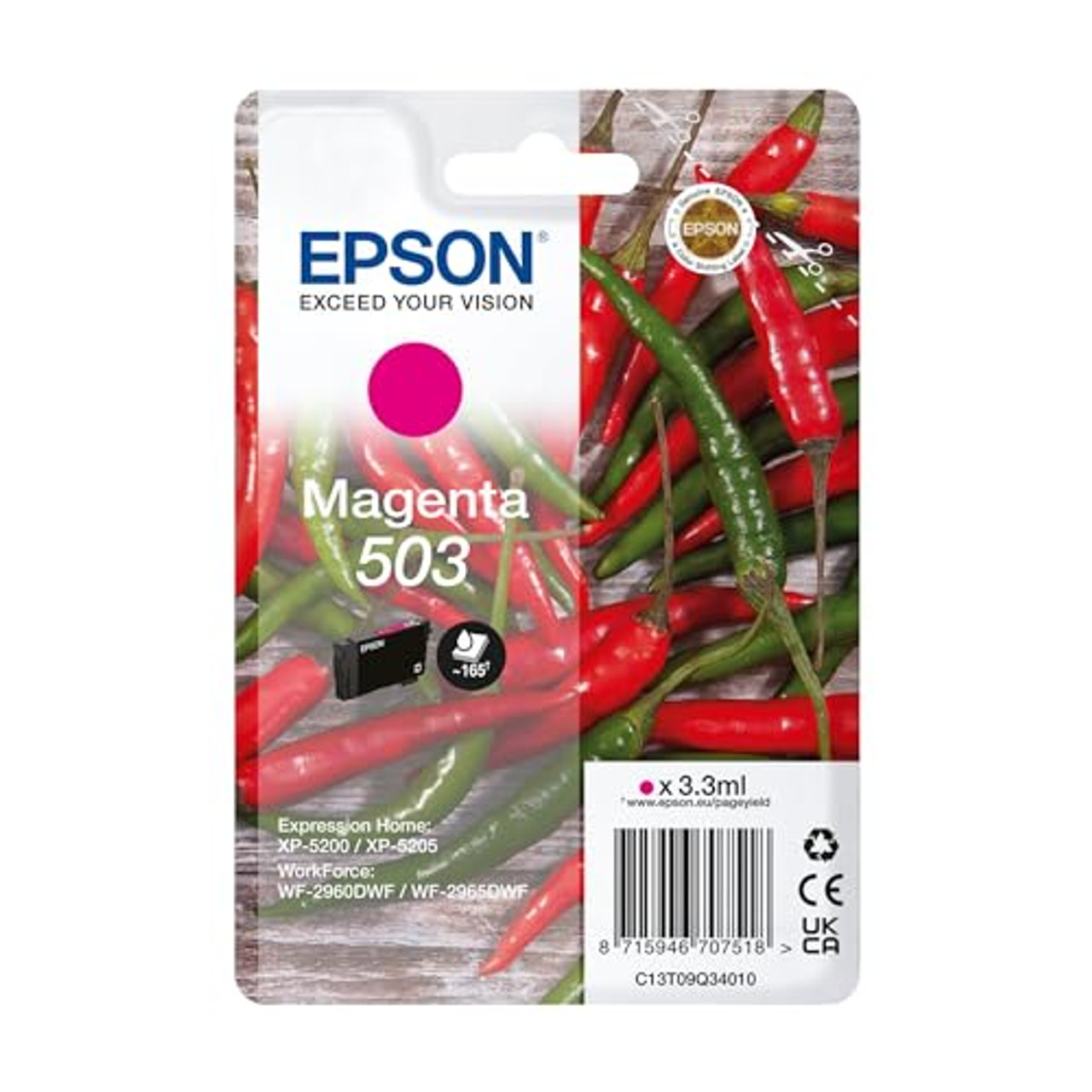 Epson 503 Chillies, Genuine Magenta Ink Cartridge