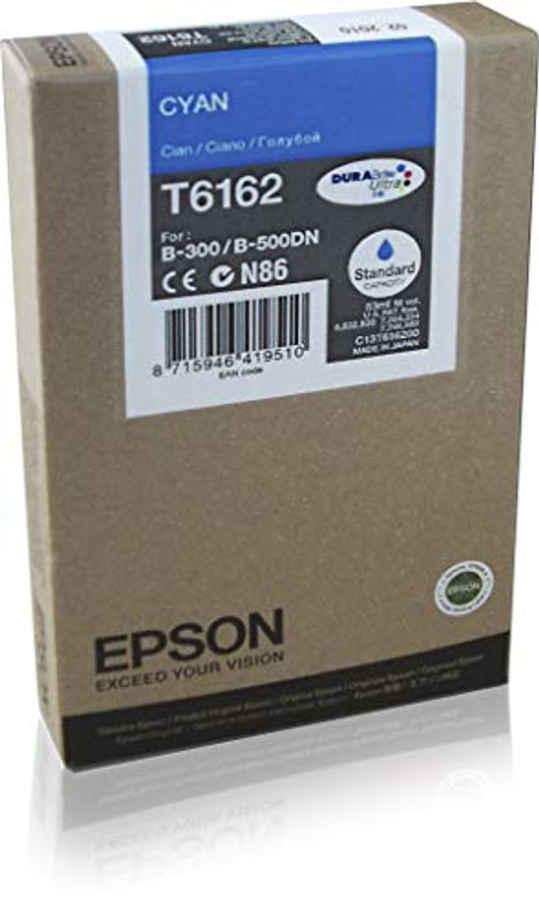 Epson T6162 Cyan Genuine, Ink Cartridge DuraBrite Ultra