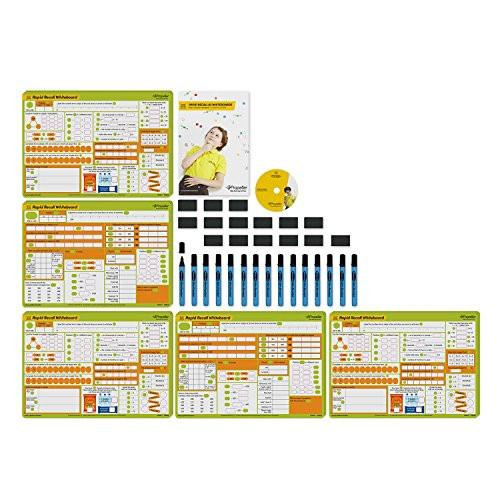 Propeller Education Year 4 Rapid Recall Whiteboards 15 Pack, set of whiteboards with pens, erasers, and instructional materials for elementary classroom use.