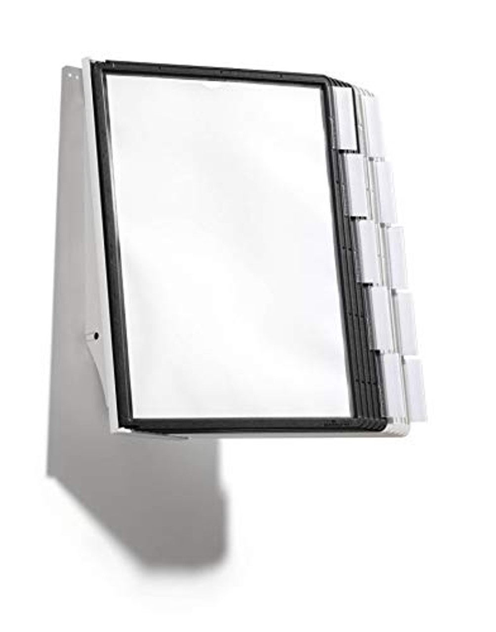 Durable SHERPA Display Panel Wall Unit | 10 Panels in Black and Grey | Ideal for Storing and Display ing A4 Documents