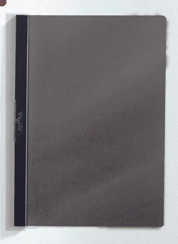 DURACLIP 30 A4 Clip Folder - Holds Up to 30 Sheets of A4 Paper - Strong Metal Sprung Clip - Pack of 25 Black Colour Folders for Organising Documents, A black A4 folder with a strong metal sprung clip on the spine for securely holding documents.