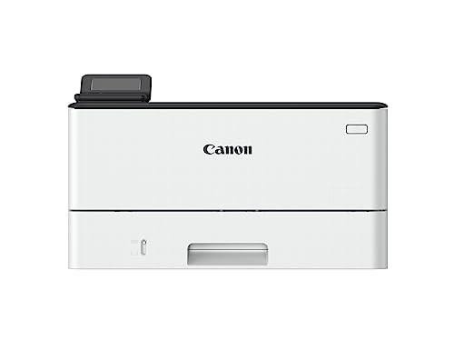 Canon i-SENSYS LBP243dw Wireless Black & White Laser Printer, showing front view of the compact A4 printer with Wi-Fi connectivity and mobile printing capability.