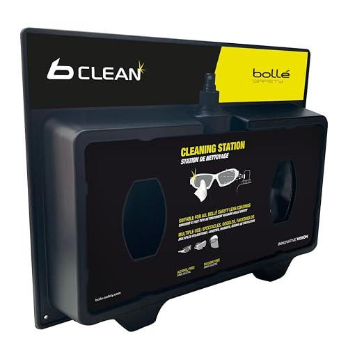 Bolle PACD500 Dispenser, Multi, OneSize, cleaning station for disinfectants with a sleek black design and yellow branding area.