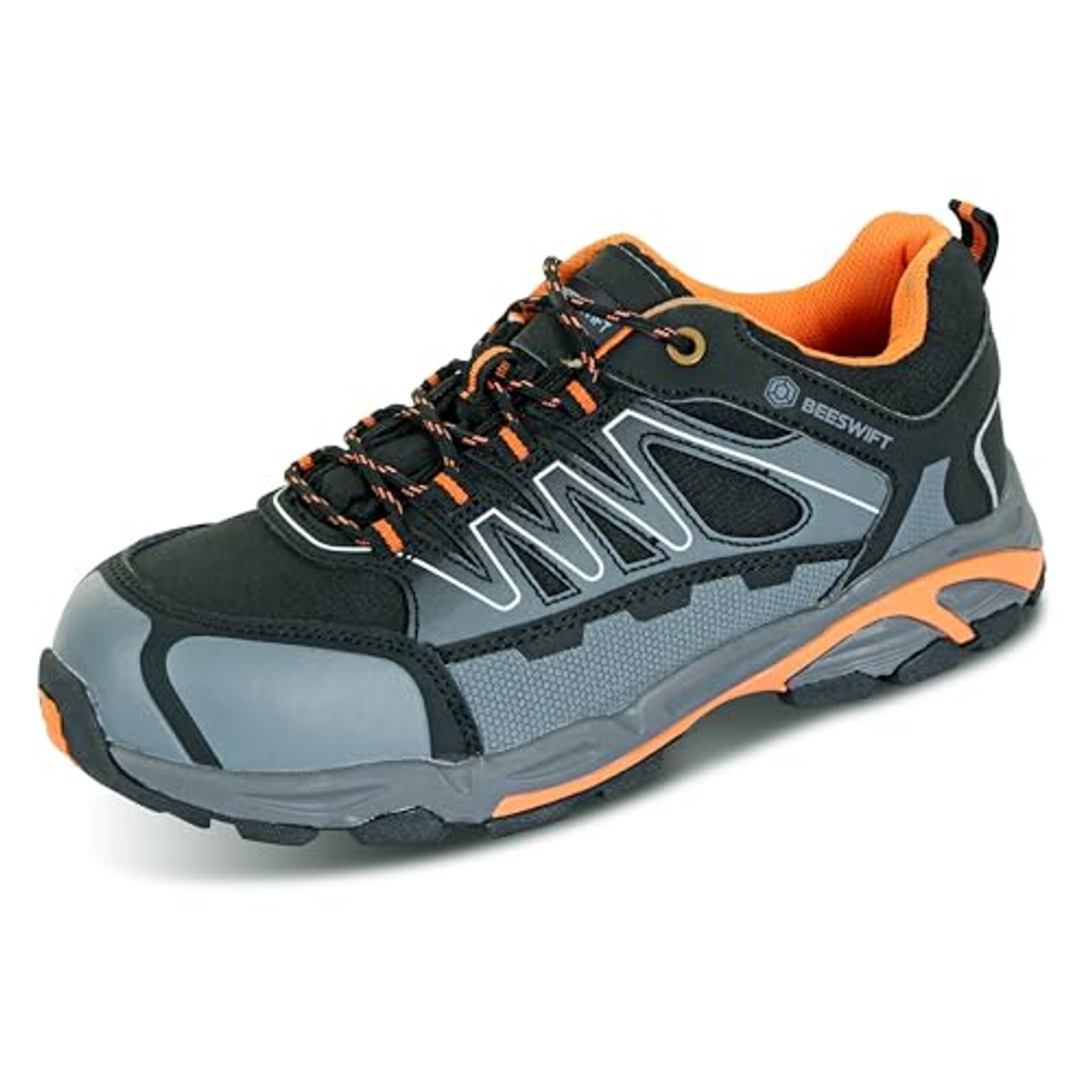 Beeswift Unisex Composite Trainer, Orange/Black, 13 UK