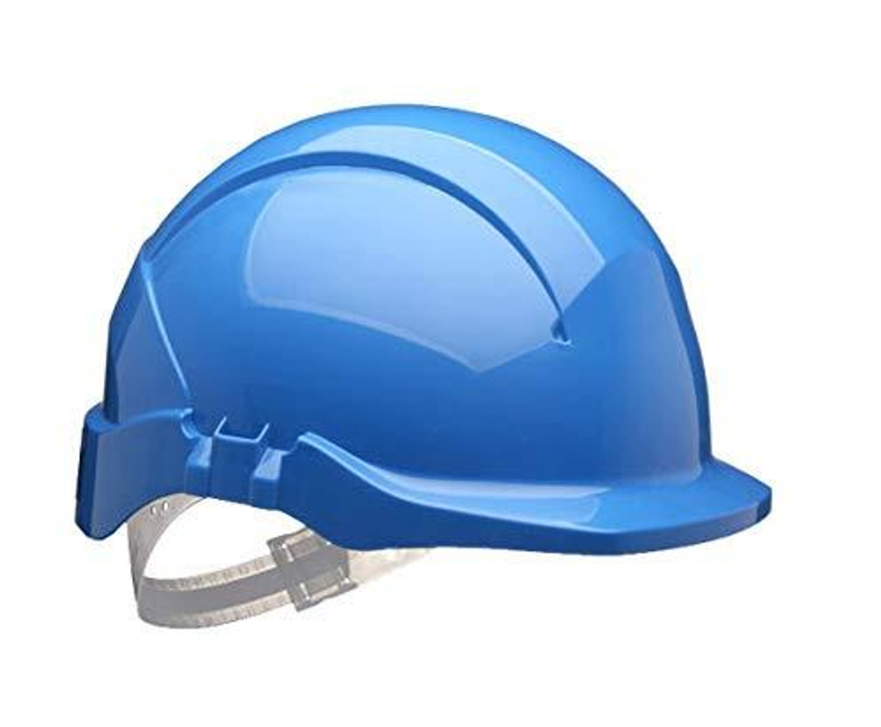 Centurion Concept Reduced Peak Safety Helmet Light Blue, a blue construction helmet with a reduced peak design for safety and visibility.
