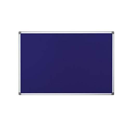 Bisilque BI-SILQUE FA0343750 Blue Felt Noticeboard, two-sided with a 900 x 600 mm size, suitable for office and meeting presentations.