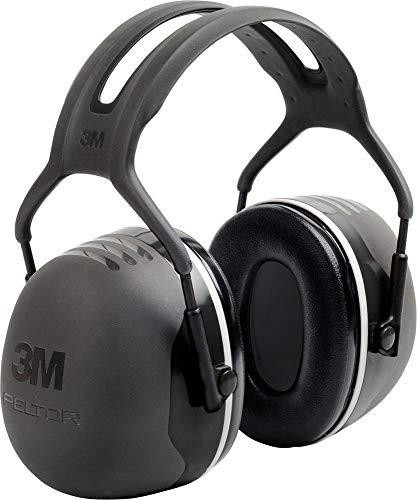 3M Products EARMUFF X5A, Unisex earmuffs with 37 dB noise reduction for hearing protection, featuring a black adjustable headband and cushioned ear cups.
