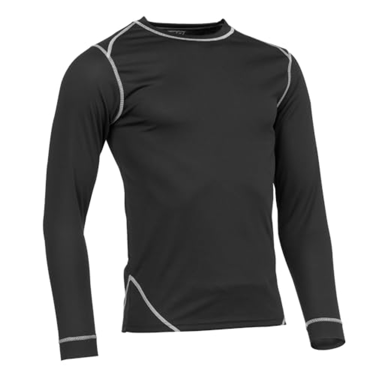 JCB - Men's Base Layer Top - D+SA Black Long Sleeve - High Performance Antimicrobial Fabric - SPF50+ UV Protection - Ideal for Layering Workwear - Size Medium