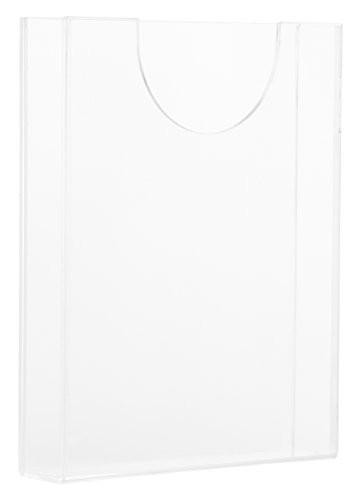 Bi-Office Acrylic Document Holder - A5-35mm Thick, transparent A5-sized plastic document holder with a curved top opening for easy access.