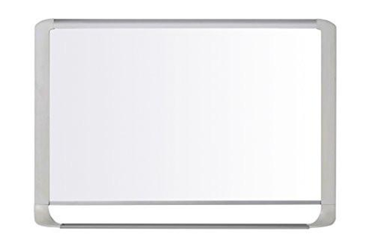 Bi-Office MVI270206 Light Grey Shiny Edges whiteboard, 180x120 cm, with light grey shiny edges frame.